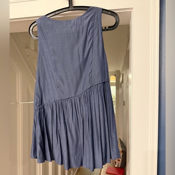 Chic Asymmetrical Blue Women's Shirt - Picture 7 of 12